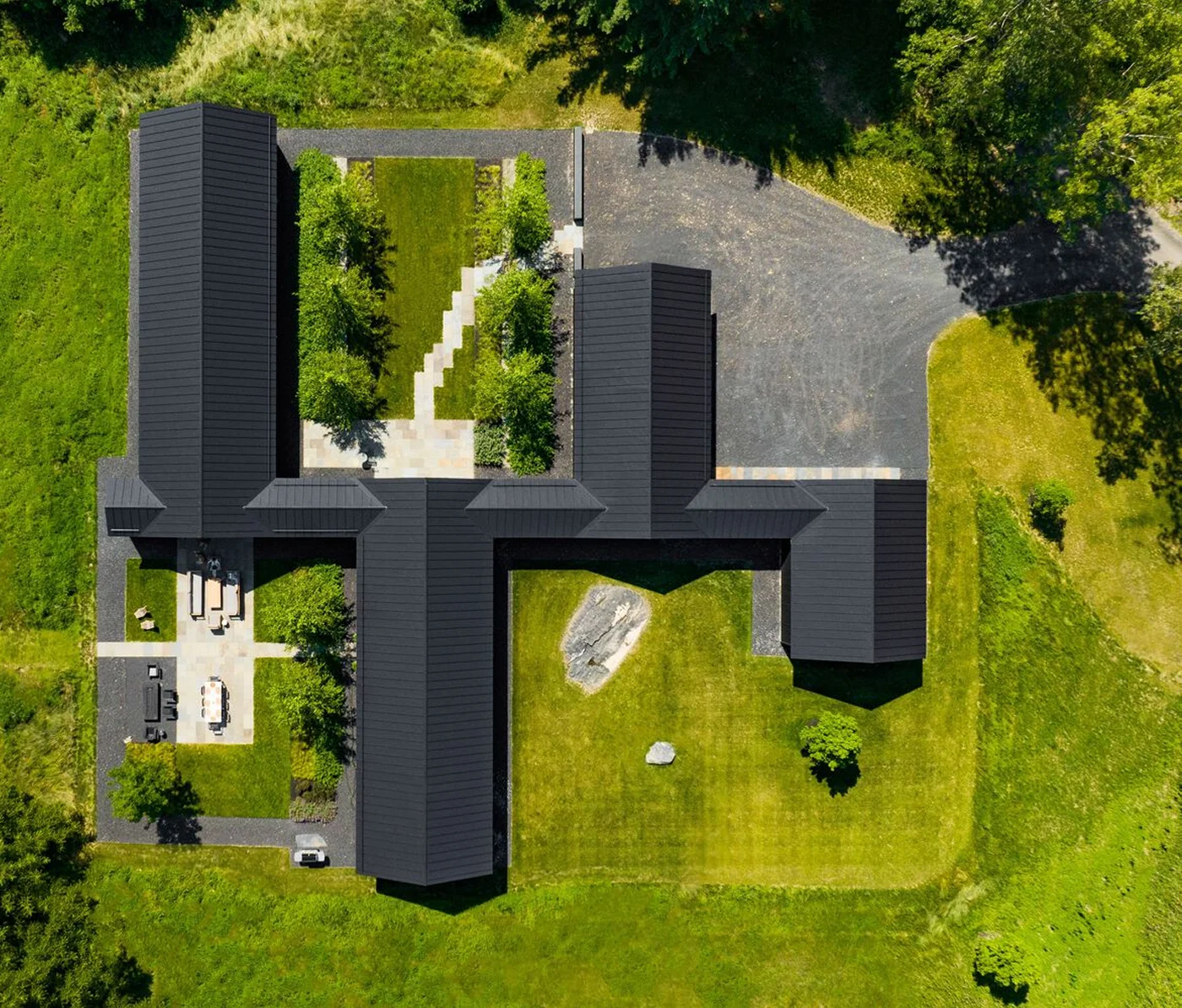 Top down view of the grounds