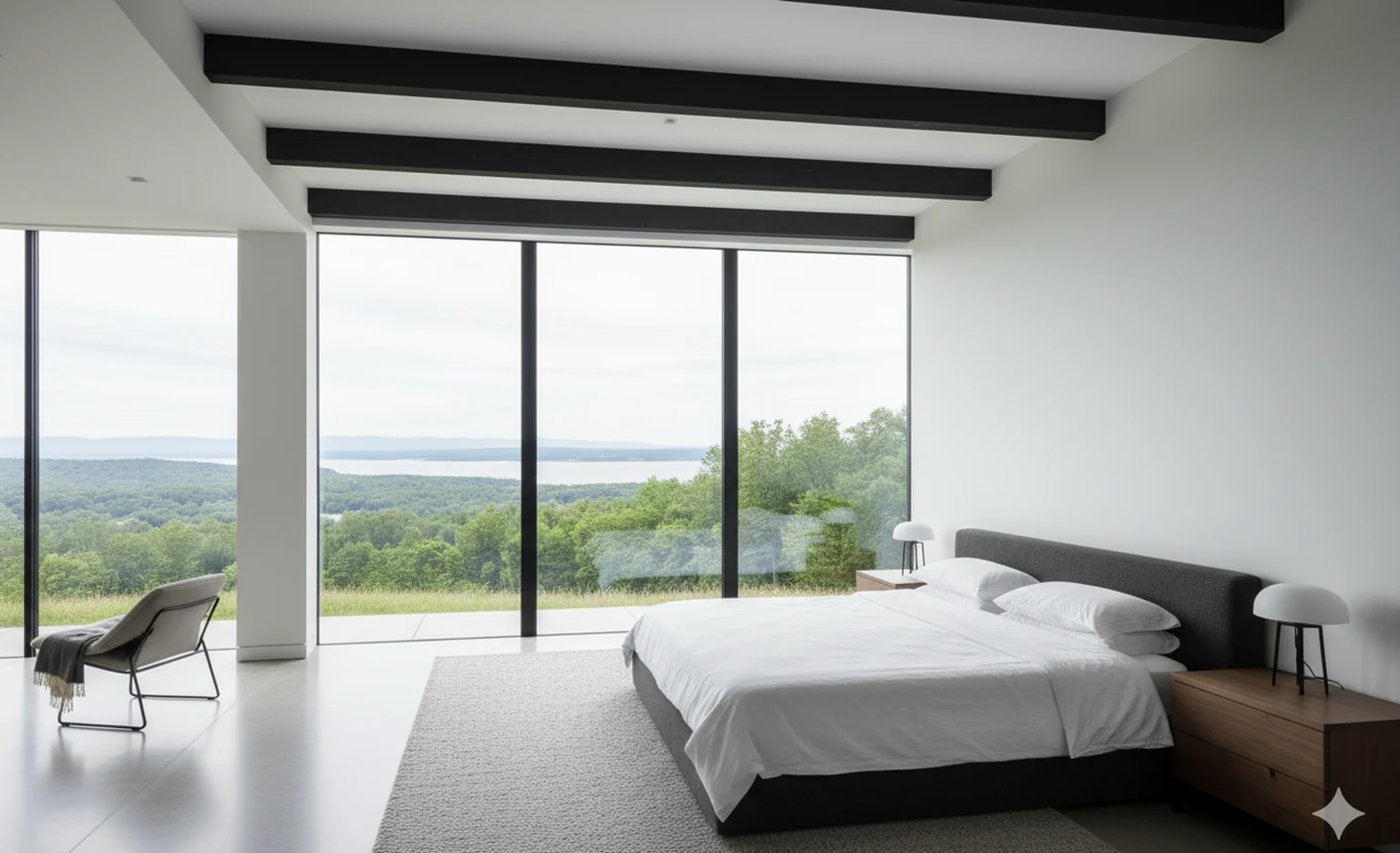 Main bedroom with a view